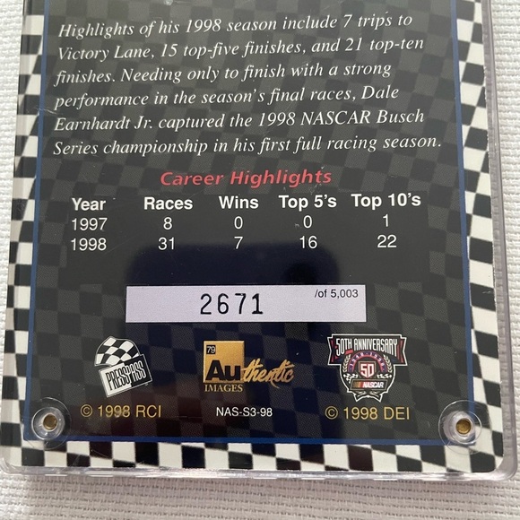 Earnhardt & Earnhardt Jr. Racing Collectible Cards - Picture 8 of 8